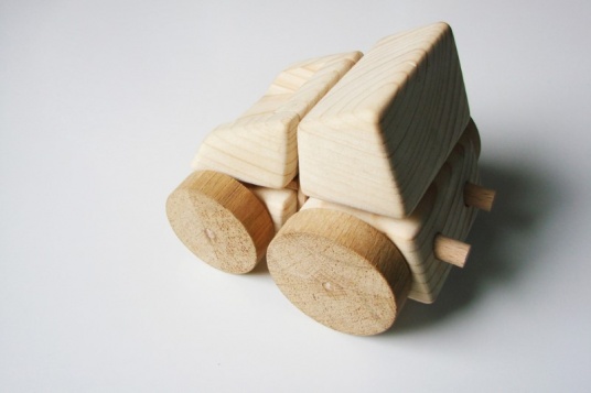Toy from a single wooden cube
