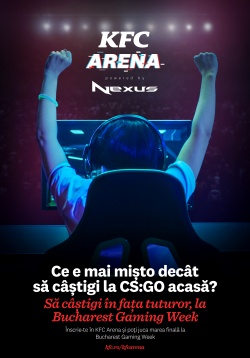 Se lansează KFC Arena,  o competiție națională de CS:GO, în contextul celebrării a 20 de ani de la apariția primului joc video Counter Strike