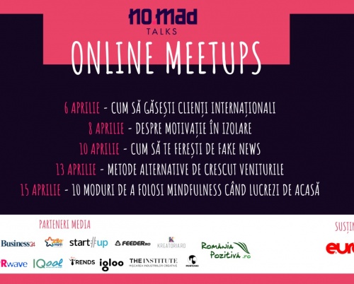 Peste 200 de participanți la NO.MAD Talks Online Meetups, întâlnirile online care sprijină comunitatea de freelanceri 